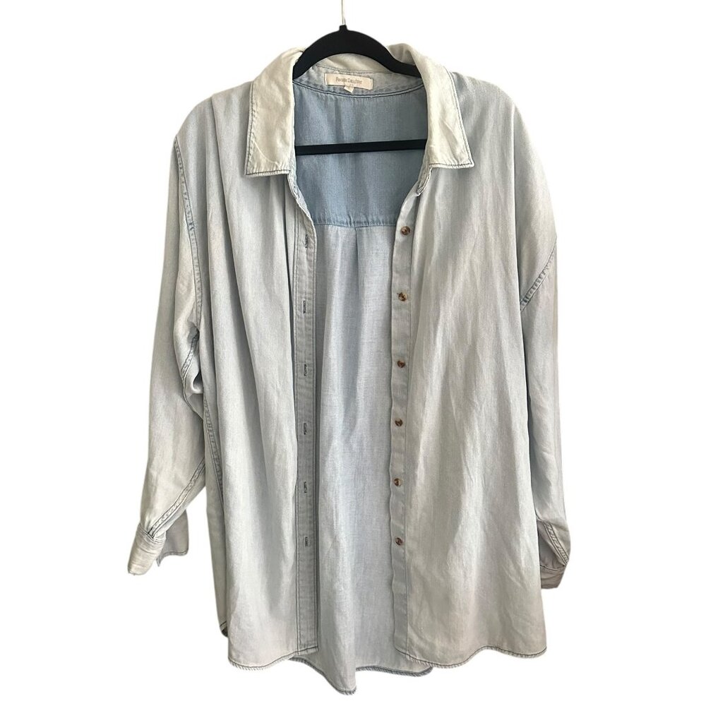 Favorite Daughter Boyfriend Denim Botton-Up Shirt XL